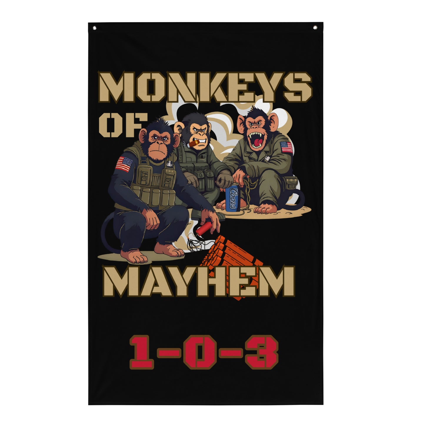 HONORED: PLATOON 1-0-3 EODMU1 - MONKEYS OF MAYHEM - Drop Flag