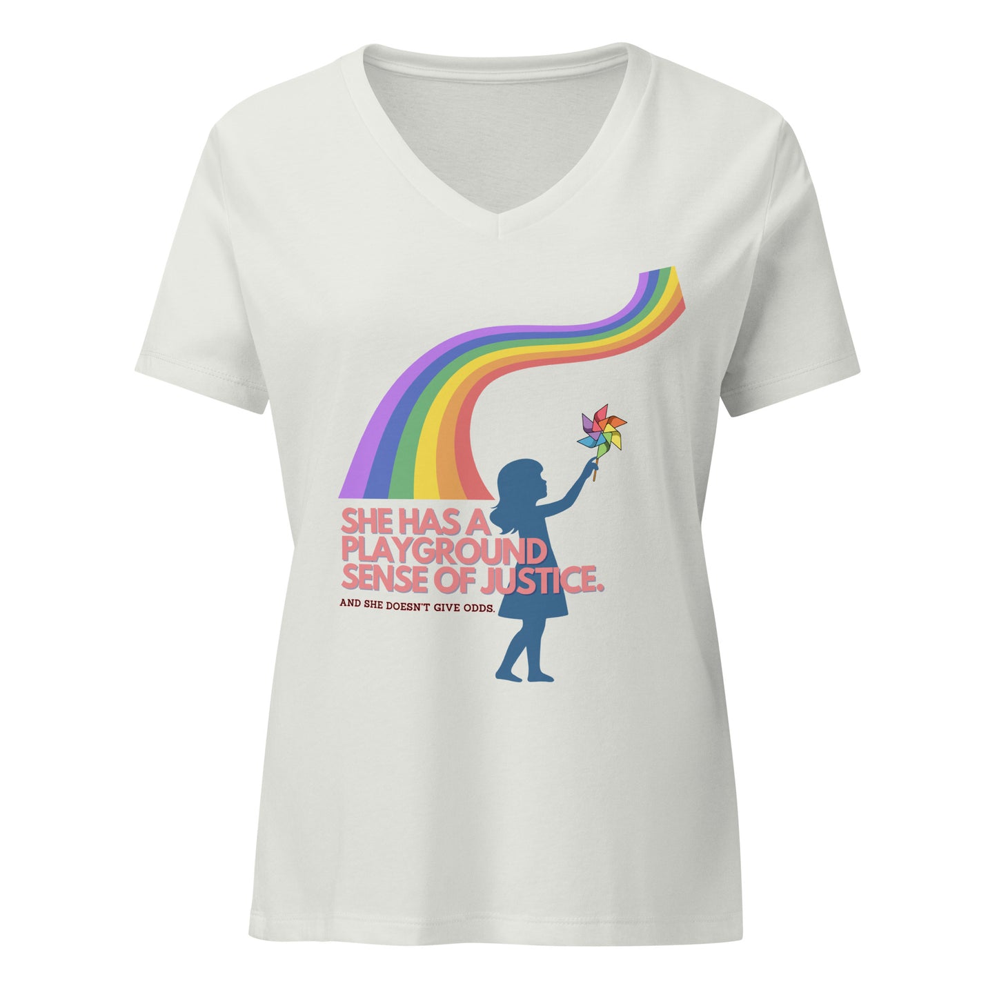 VERDANDI: Playground Justice (Rainbows and Pinwheels)- Women’s Tee