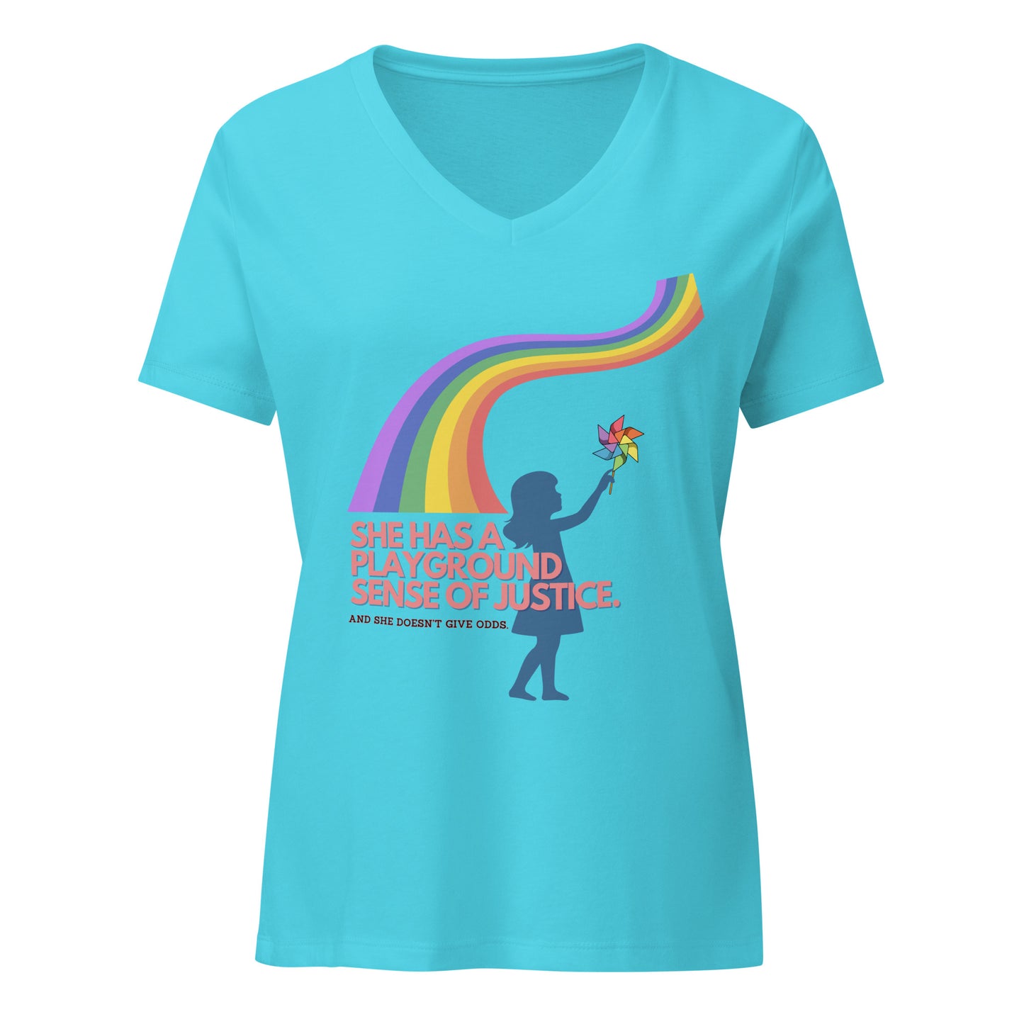VERDANDI: Playground Justice (Rainbows and Pinwheels)- Women’s Tee