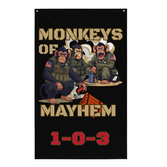HONORED: PLATOON 1-0-3 EODMU1 - MONKEYS OF MAYHEM - Drop Flag