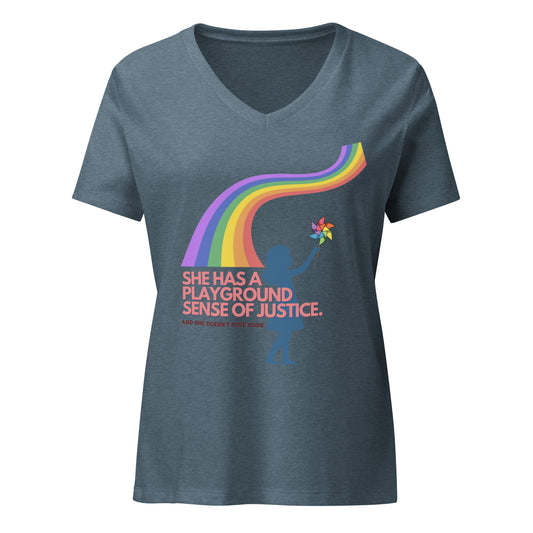 VERDANDI: Playground Justice (Rainbows and Pinwheels)- Women’s Tee